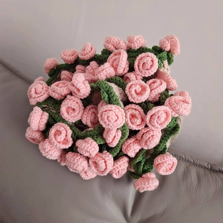 Handmade Crochet Rose Blanket - Fully Crafted Edition