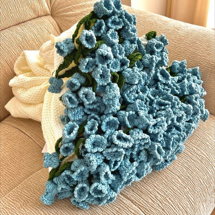 Handmade Crochet Rose Blanket - Fully Crafted Edition